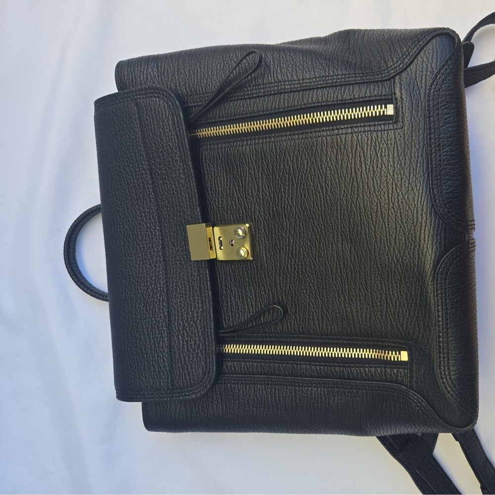 Phillip Lim black Medium Pashli Leather Backpack Top Handle Satchel - Picture 3 of 8